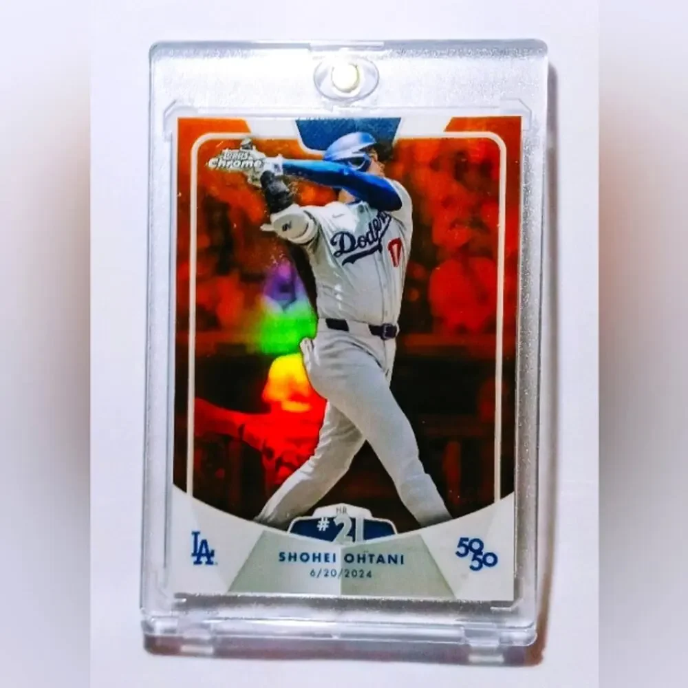 Shohei Ohtani SSP 06/25 Orange Refractor Chrome Card From the 50/50 Set 2024